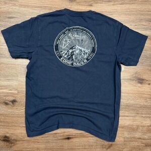 navy blue eddie bauer graphic nature tee